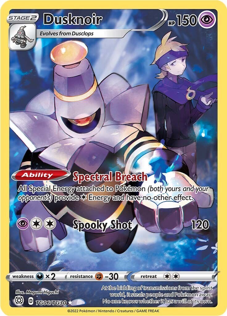 ‼️Dusknoir TG06/TG30 Swsh09: Brilliant Stars Trainer Gallery Holo GRADE 10!💨