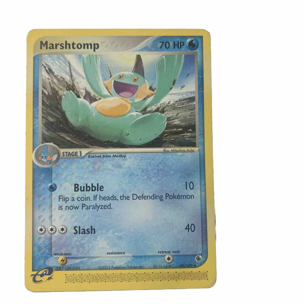 🚨 Marshtomp 40/109 Pokemon Ruby and Sapphire TAG GRADE 10~ RANK #1 POP 1!💨