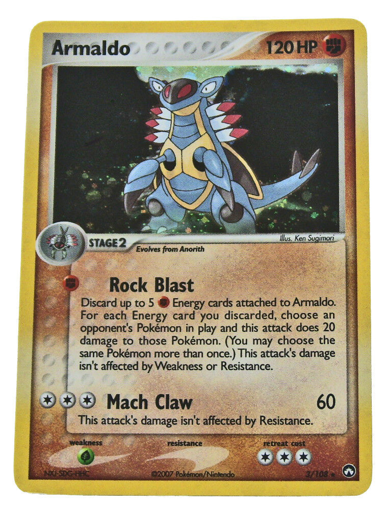 ⚠️ Armaldo 3/108 EX Pokemon Power Keepers Holo~PRISTINE 10 GOLD LABEL TOP POP!💨