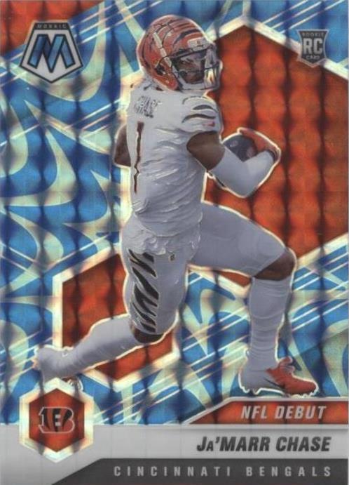 ‼️2021 Panini Mosaic - NFL Debut Ja'Marr Chase #247 Reactive Blue Mosaic Prizm💨