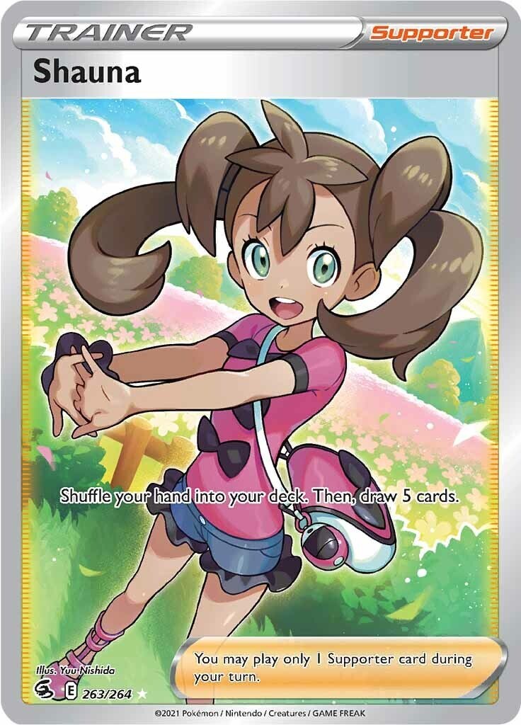 ‼️Pokemon Shauna Full Art 263/264: Fusion Strike Holo GRADE 10~SHOOT OFFER!💨