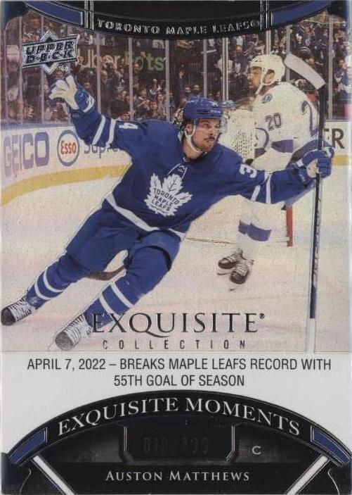 ‼️2022-23 UD Black Diamond Exquisite Collection Moments Auston Matthews POP 1!💨