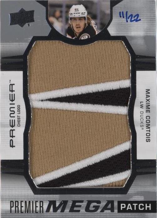 ‼️2021-22 UD Premier Mega Patch Maxime Comtois #PMP-MC Chest Logos 07/22💨