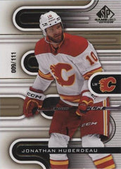 ‼️2022-23 Upper Deck SP Game Used - Jonathan Huberdeau #81 Gold GRADE 10~POP 1💨