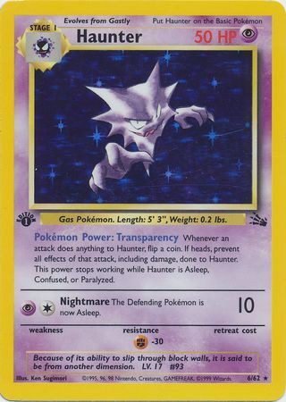 ⚠️Haunter #6 Pokemon Fossil Holo 1st Edition~PRISTINE 10 GOLD LABEL TOP POP 11😈