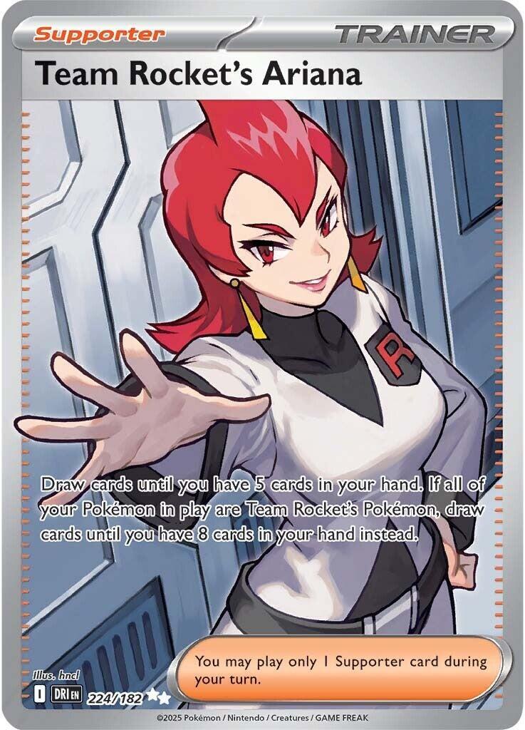 ‼️Team Rocket's Ariana 224/182 Sv10: Destined Rivals Holo GRADE 10! SHIPS FAST💨