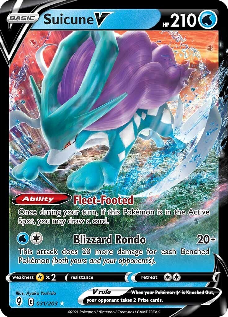 ‼️Pokemon Suicune V 031/203: Evolving Skies Holo GRADE 10~FAST SHIP~SHOOT OFFER!
