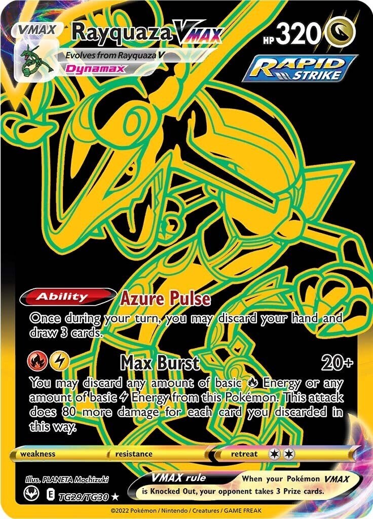 Rayquaza VMAX (Secret) TG29: Sword & Shield~Silver Tempest GRADE 10~SHOOT OFFER