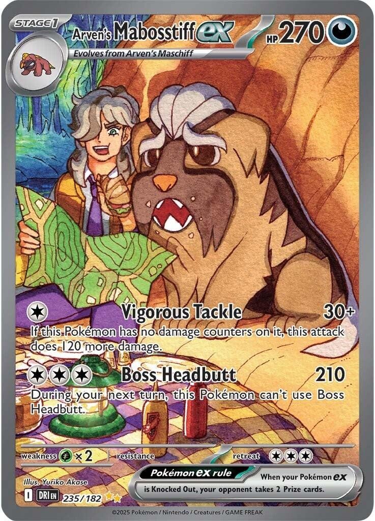 ‼️Arven's Mabosstiff ex 235/182: Destined Rivals Holo GRADE 9.5! SHOOT OFFER!💨