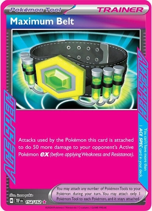 ‼️Pokemon Maximum Belt 154/162: Temporal Forces Holo GRADE 10~SAME DAY SHIP💨