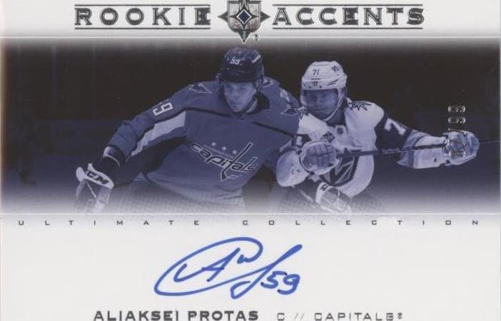 ‼️2021-22 UD Ultimate Collection~Rookie Accents Autographs Aliaksei Protas💨