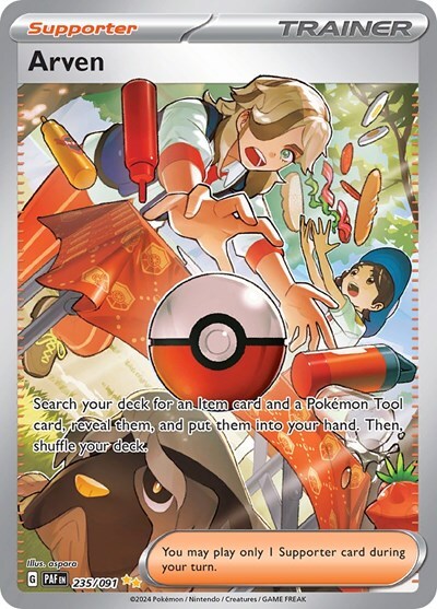 ‼️ Arven 235/091 Pokemon Paldean Fates Holo~ PSA GRADE 10~ SHOOT OFFER💨