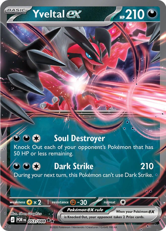 🚨 Yveltal ex 053/088 Perfect Order Holo TAG GRADE 9! FAST SHIP SHOOT OFFER💨