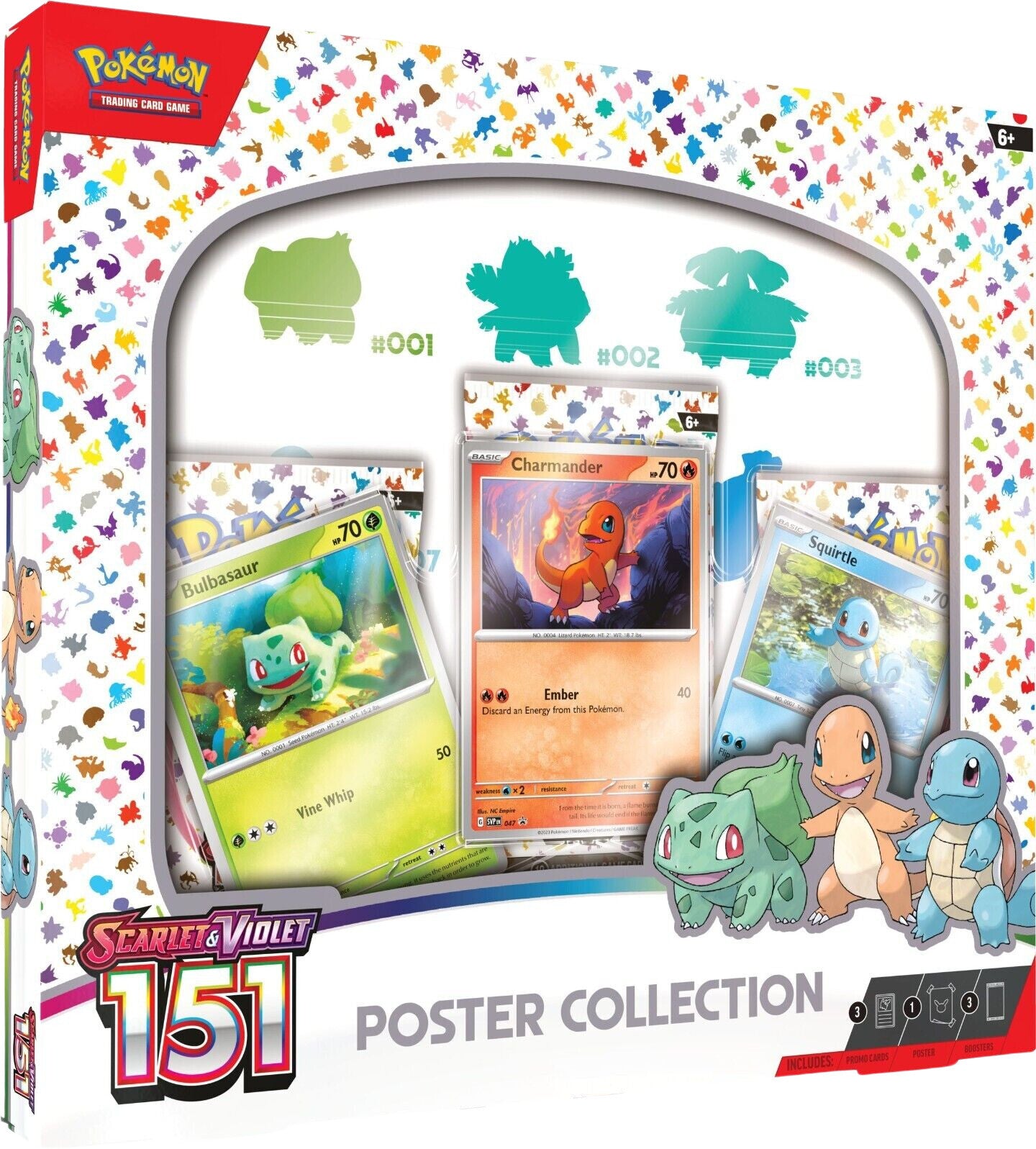 💎 Nintendo Pokémon TCG Scarlet & Violet 151 Poster Collection Box 3 Packs💨