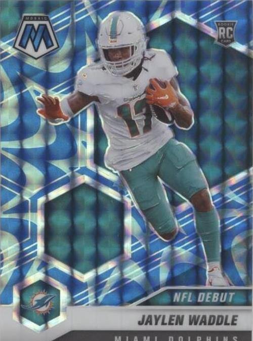 ‼️2021 Panini Mosaic - NFL Debut Jaylen Waddle #248 Reactive Blue Mosaic Prizm💨