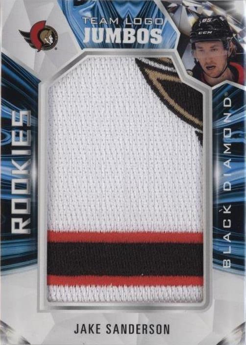 ‼️2022-23 UD JAKE SANDERSON Black Diamond Rookie Team Logo Jumbo GRADE 9~POP 1💨