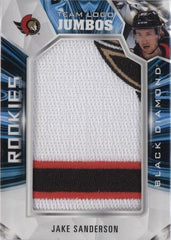 ‼️2022-23 UD JAKE SANDERSON Black Diamond Rookie Team Logo Jumbo GRADE 9~POP 1💨