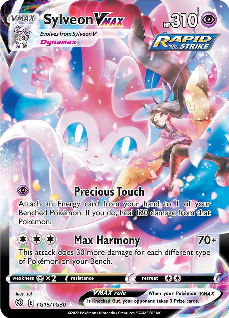 ‼️Sylveon VMAX TG15/TG30 Swsh09: Brilliant Stars Holo GRADE 10 PRISTINE!💨