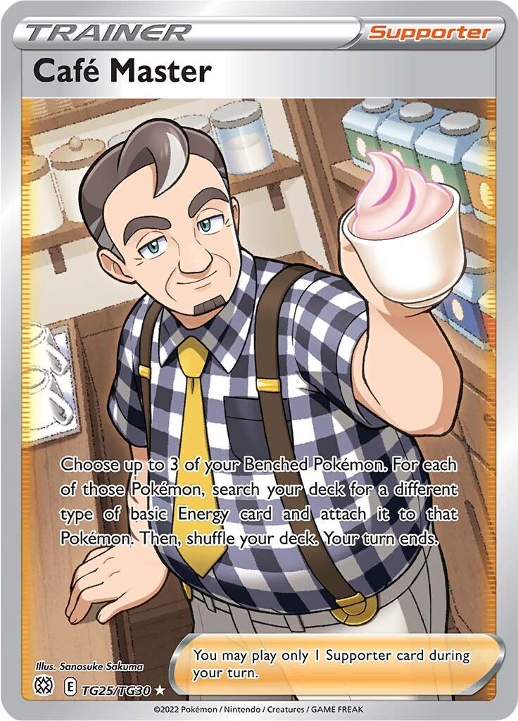 ‼️Cafe Master TG25/TG30 Swsh09: Brilliant Stars Trainer Gallery Holo GRADE 9!💨