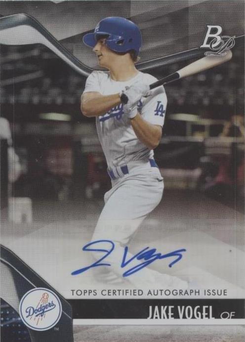 ‼️2021 Bowman Platinum Top Prospects Jake Vogel #TOP-27 AUTO RC POP 1!💨AUTO 10
