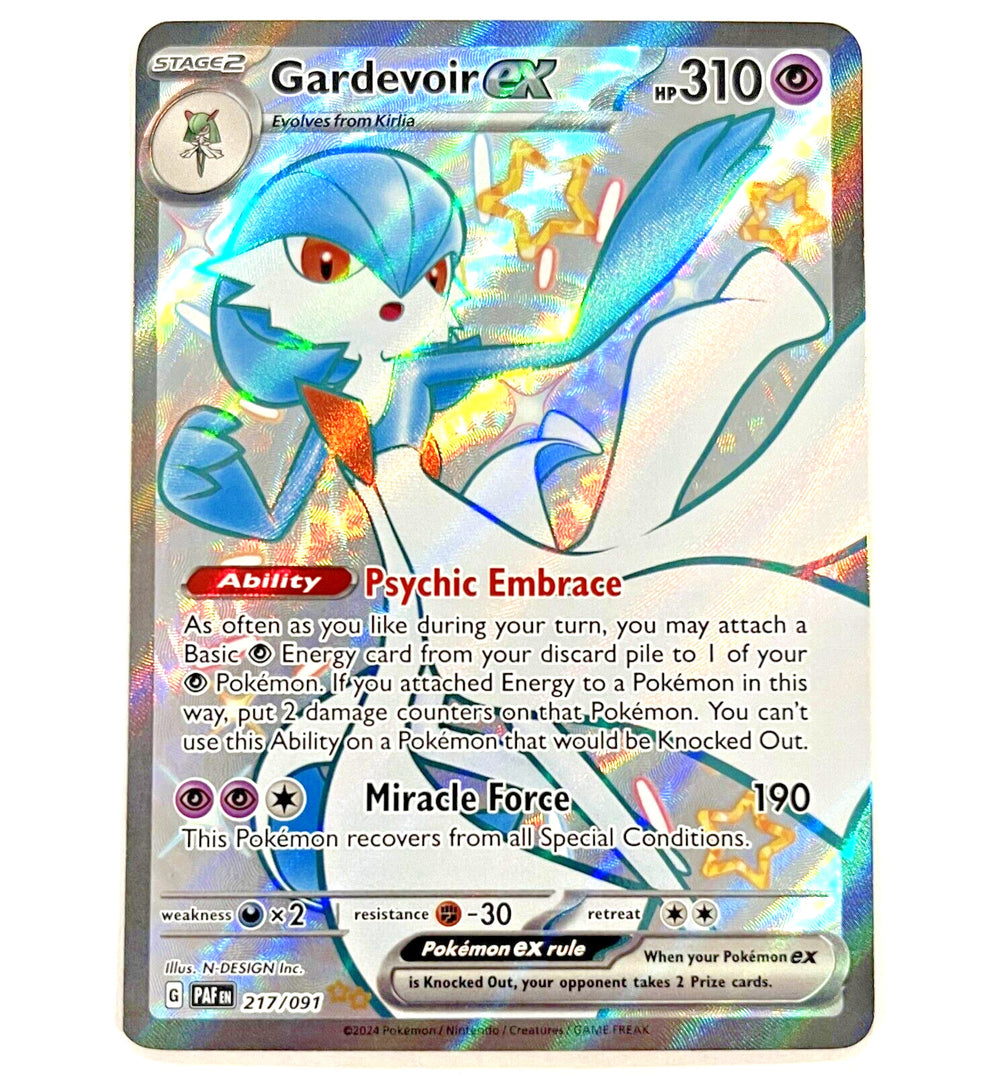⚠️ Gardevoir ex #217 Pokemon Paldean Fates~PRISTINE 10 GOLD LABEL TOP POP 41!💨