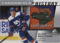 ‼️2021 UD Game Used-Embroidered in History Oliver Wahlstrom #26~ GRADE 9-POP 1💨