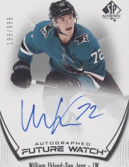 ‼️2021-22 SP Authentic Autographed Future Watch William Eklund GRADE 10~POP 1!💨
