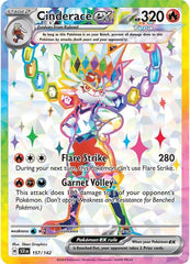 ‼️Cinderace ex 157/142 Sv07: Stellar Crown Holo GRADE 10! SHIPS SAME DAY!💨