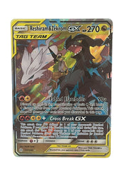 ‼️Reshiram & Zekrom GX157 Cosmic Eclipse Holo PRISTINE GOLD LABEL TOP POP 13!💨