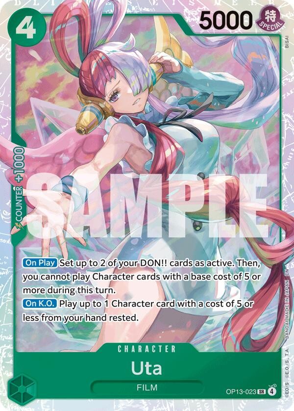 💎ONE PIECE~Uta OP13-023 Carrying On His Will Foil~ TAG GRADE 10~SAME DAY SHIP💨
