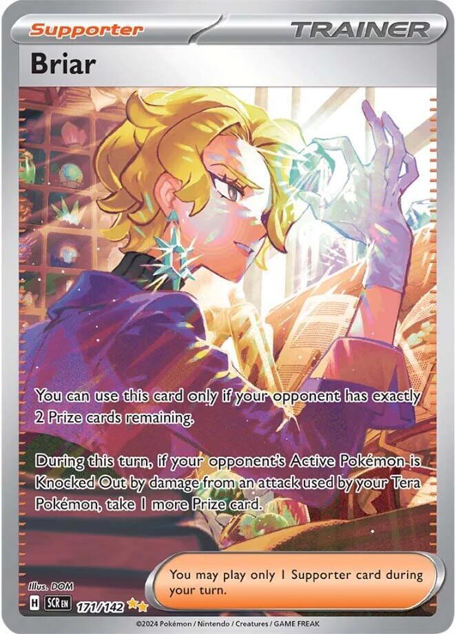 ‼️Pokemon Briar 171/142: Stellar Crown Holo GRADE 10! FAST SHIP~SHOOT OFFER!💨
