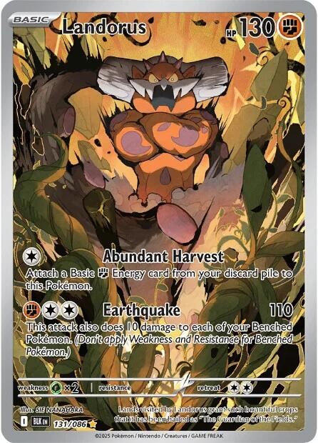 ‼️Landorus 131/086: Black Bolt Holo TAG GRADE 10! SAME SAY SHIP~SHOOT OFFER!💨