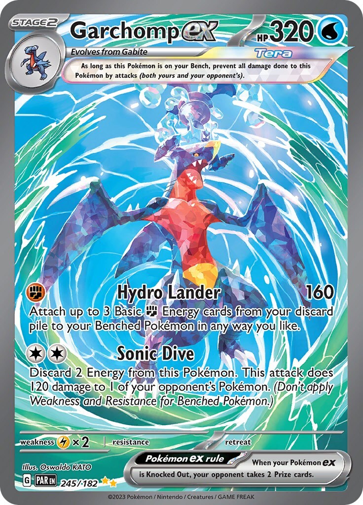 ‼️Garchomp ex 245/182 SV04: Paradox Rift Holo GRADE 10! SHIPS SAME DAY! 💨