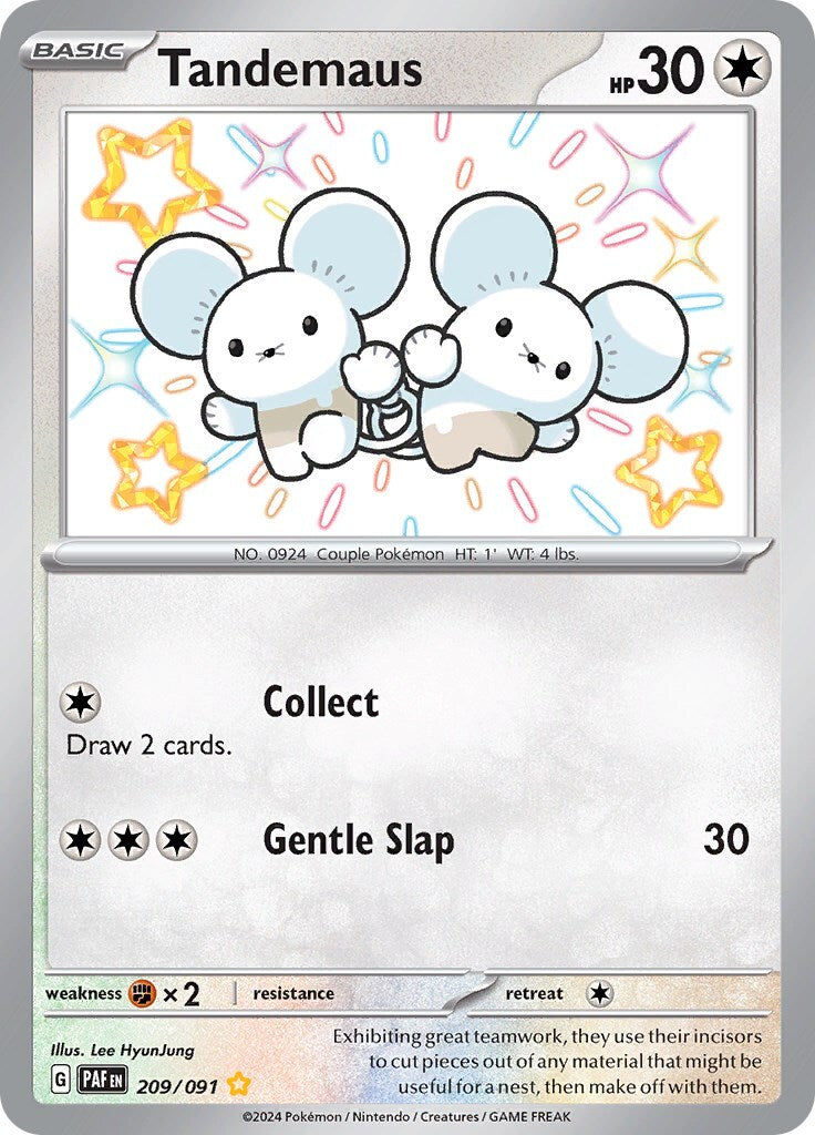‼️Pokemon Tandemaus 209/091: Paldean Fates Holo GRADE 10~FAST SHIP~SHOOT OFFER💨
