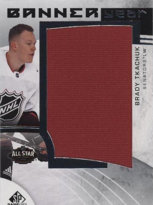 ‼️2022 UD SP Game Used~2022 Nhl All-Star Game Banner Year Relics Brady Tkachuk💨