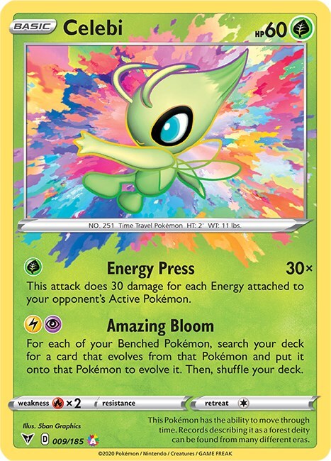 ‼️Celebi 009/185 Swsh04: Vivid Voltage Holo GRADE 9.5! SUPER CHEAP! FAST SHIP💨