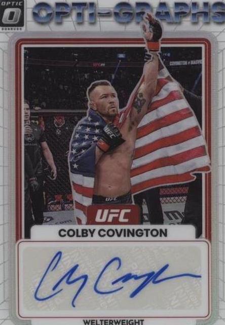‼️2023 Panini Donruss Optic UFC - Opti-Graphs Colby Covington GRADE 9~POP 1💨
