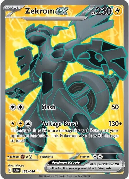 ⚡️Zekrom ex 158/086: Black Bolt Holo TAG GRADE 9! FAST SHIP! SHOOT OFFER!💨