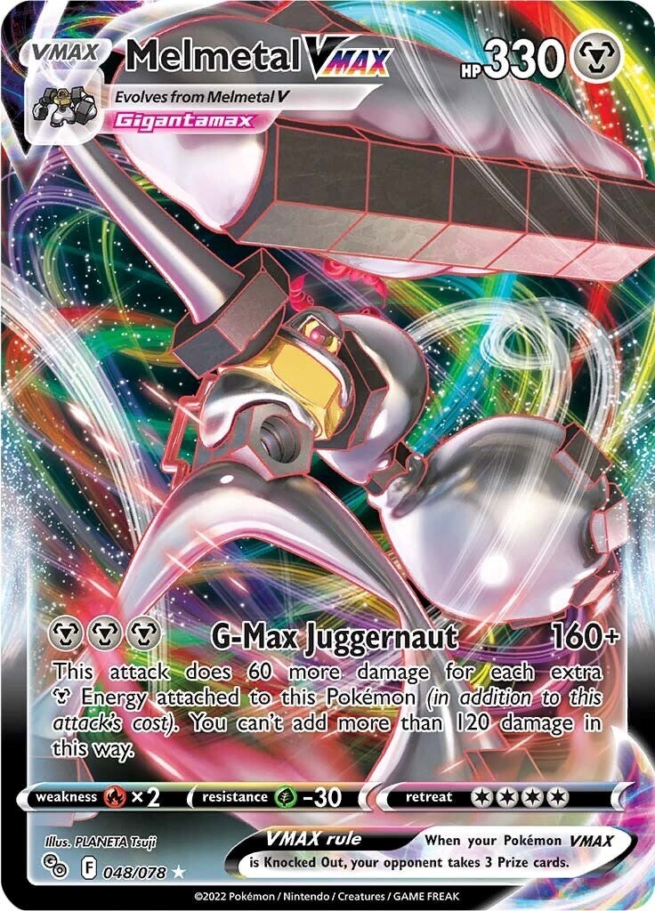 ‼️Pokemon Melmetal VMAX 048/078 Pokémon GO Holo GRADE 10~FAST SHIP~SHOOT OFFER💨