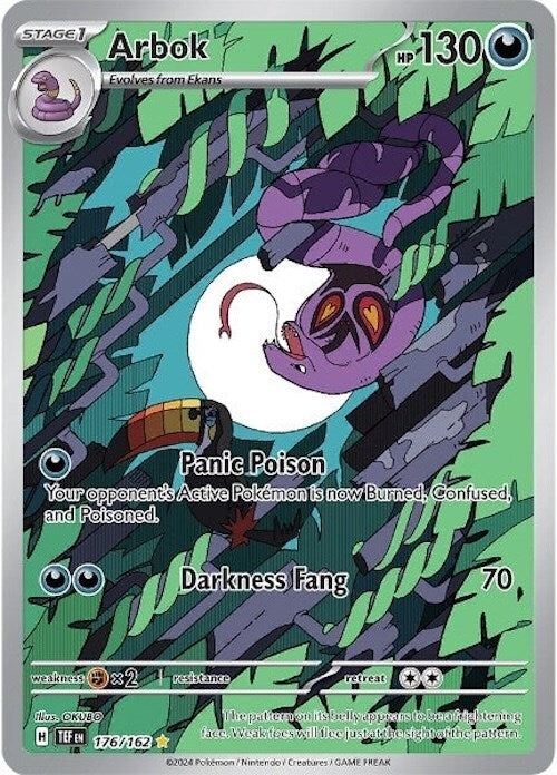 ‼️Pokemon Arbok #176 Temporal Forces GRADE 10 PRISTINE GOLD LABEL TOP POP!💨