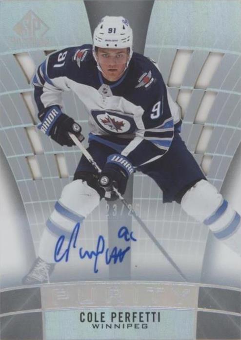 ‼️2021 Upper Deck SP Game Used - Purity Rookies Cole Perfetti #P-85 Auto PSA 9💨