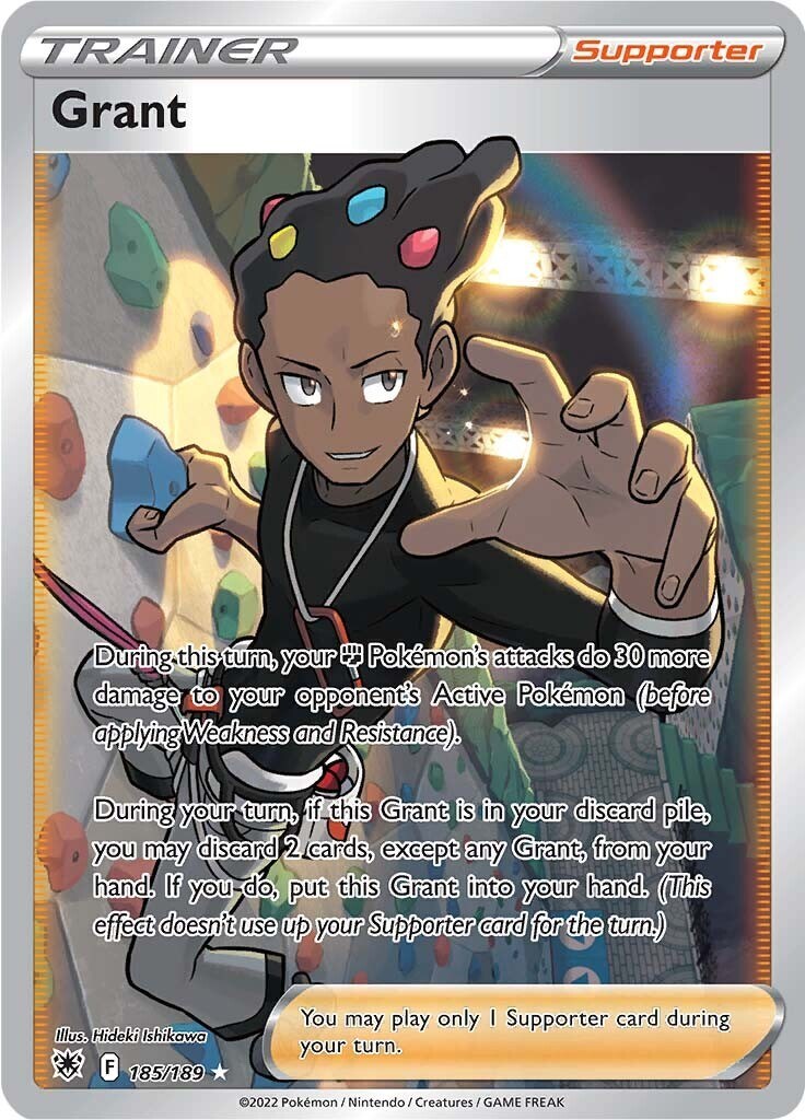 ‼️Pokemon Grant (Full Art) 185/189: Astral Radiance Holo GRADE 10~SHOOT OFFER💨
