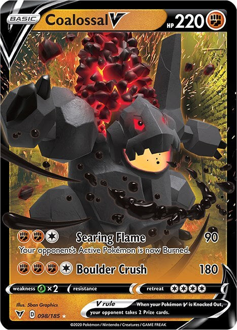 Coalossal V 098/185 Swsh04: Vivid Voltage Holo