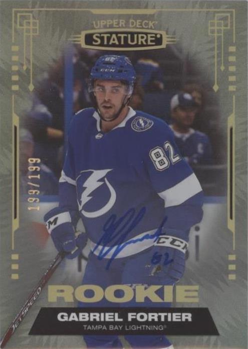 ‼️2021-22 UD Stature - Rookies Gabriel Fortier #172~GRADE 8.5~AUTO 10~POP 1!💨