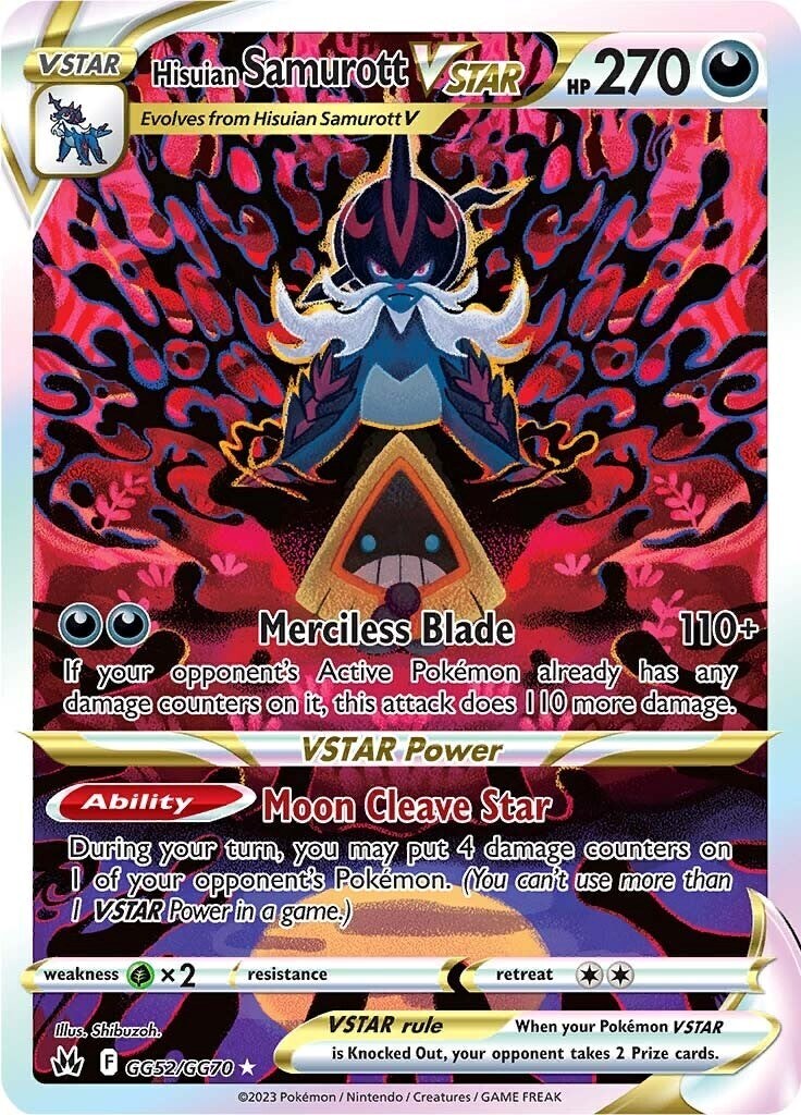 ‼️Hisuian Samurott VSTAR GG52 Crown Zenith GRADE 9.5! SHIPS FAST~SHOOT OFFER💨