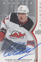 ‼️2020-21 UD Premier Rookies Yegor Sharangovich #82 Silver GRADE 10~POP 1!💨