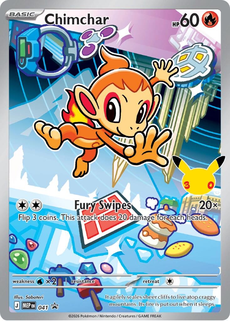 🙈 Chimchar #041 Pokemon Mega Evolution Promo TAG GRADE 10! TOP RANKED!💨