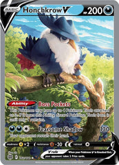 ‼️Honchkrow V (Alternate Full Art) 162/172 Swsh09~Brilliant Stars Holo GRADE 8💨