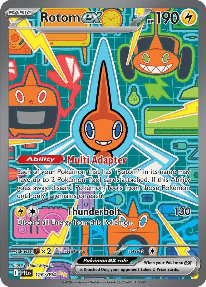 ‼️Rotom ex 126/094: Phantasmal Flames Holo GRADE 10~FAST SHIP SHOOT OFFER!💨