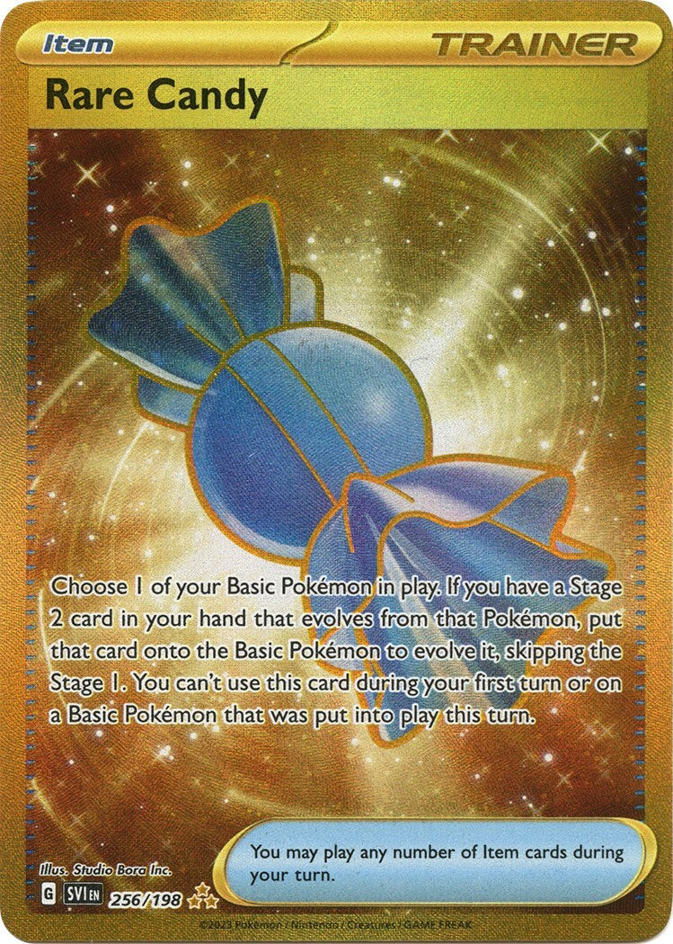 ‼️Pokemon Rare Candy 256/198: Scarlet & Violet Base Set Holo GRADE 10!💨